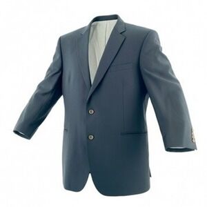 Brooks Brothers Mens 48L Suit Jacket Blazer Navy Blue Solid Explorer Madison